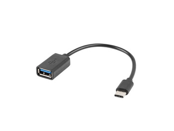 ADAPTER USB-C(M)->USB-A(F) 2.0 15CM OTG CZARNY 
