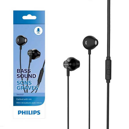 Słuchawki Philips douszne przewodowe czarne 
